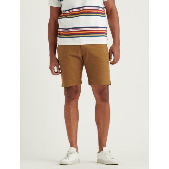 Lucky Brand Lightweight Linen Flat Front Short Brown Mens 31 NWT - Picture 1 of 11